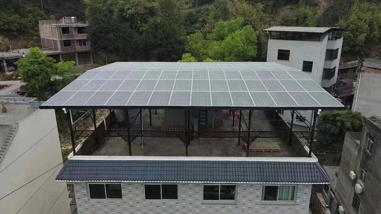 鹤壁15kw+10kwh自建别墅家庭光伏储能系统